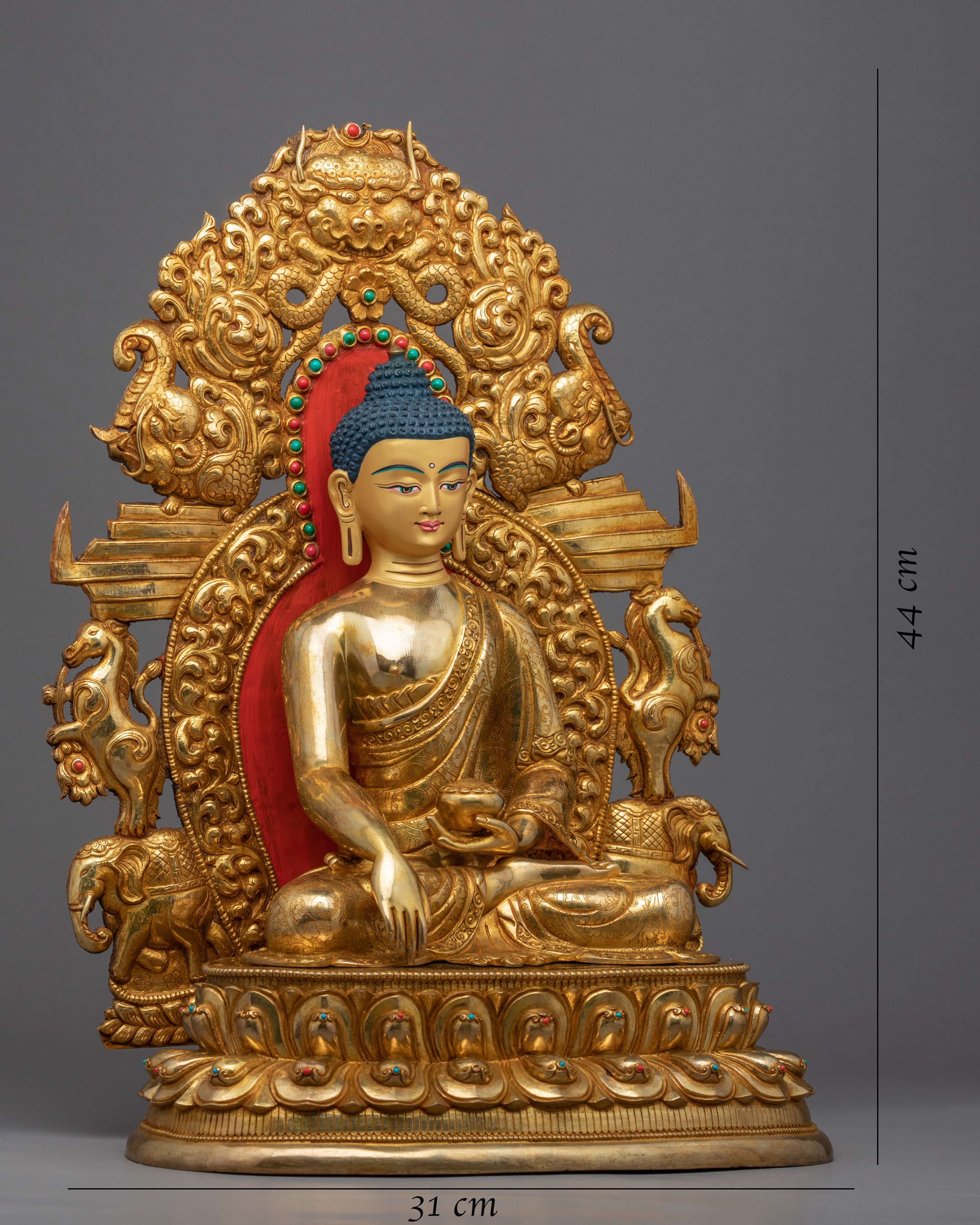 Peaceful Shakyamuni Buddha Sculpture | Hand Carved Buddhist Art