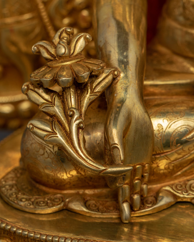 Three Wise Buddha Sculptures | Shakyamuni Buddha | Medicine Buddha | Amitabha Buddha