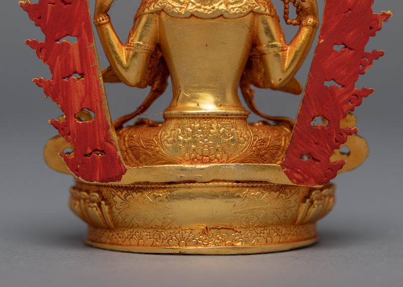 Miniature Chenrezig Sculpture | Buddhist Compassionate Bodhisattva