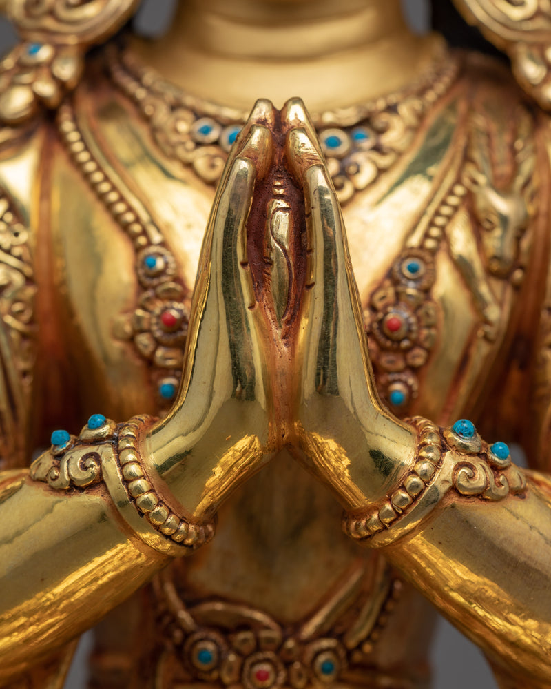 Bodhisattvas Sculpture Set Nepal | Traditionally Handcrafted Buddhist Set