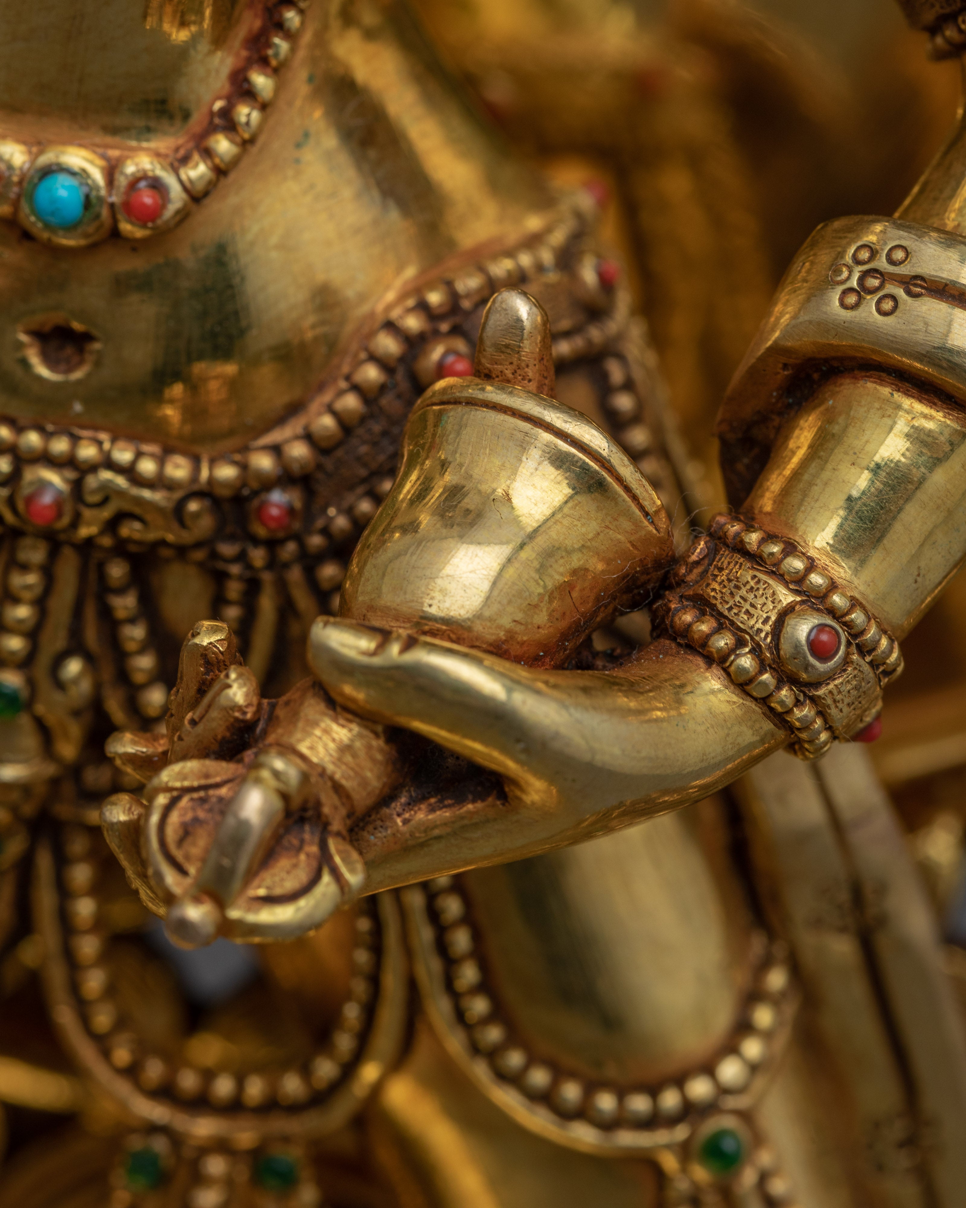 Machig Labdron Gold Sculpture | Hand Crafted Himalayan Art