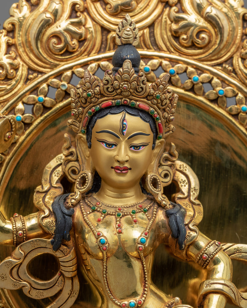 Machig Labdron Gold Sculpture | Hand Crafted Himalayan Art
