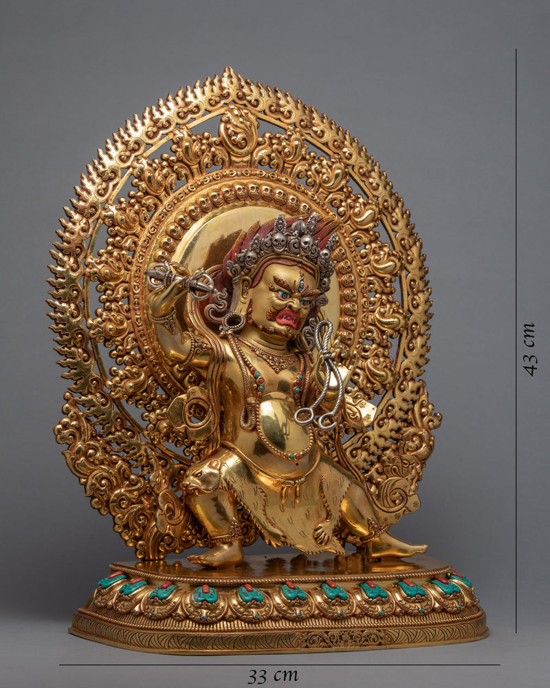 Vajrapani Statue | 24K Gold Gilded Buddhist Art