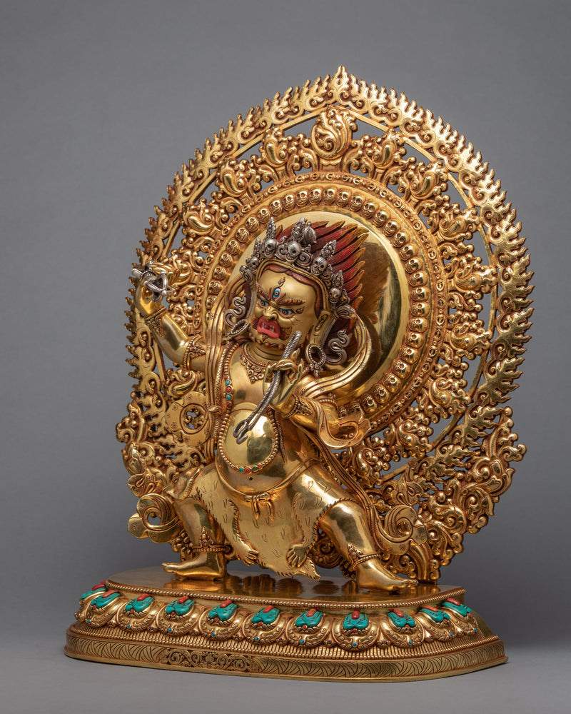 Vajrapani Statue | 24K Gold Gilded Buddhist Art