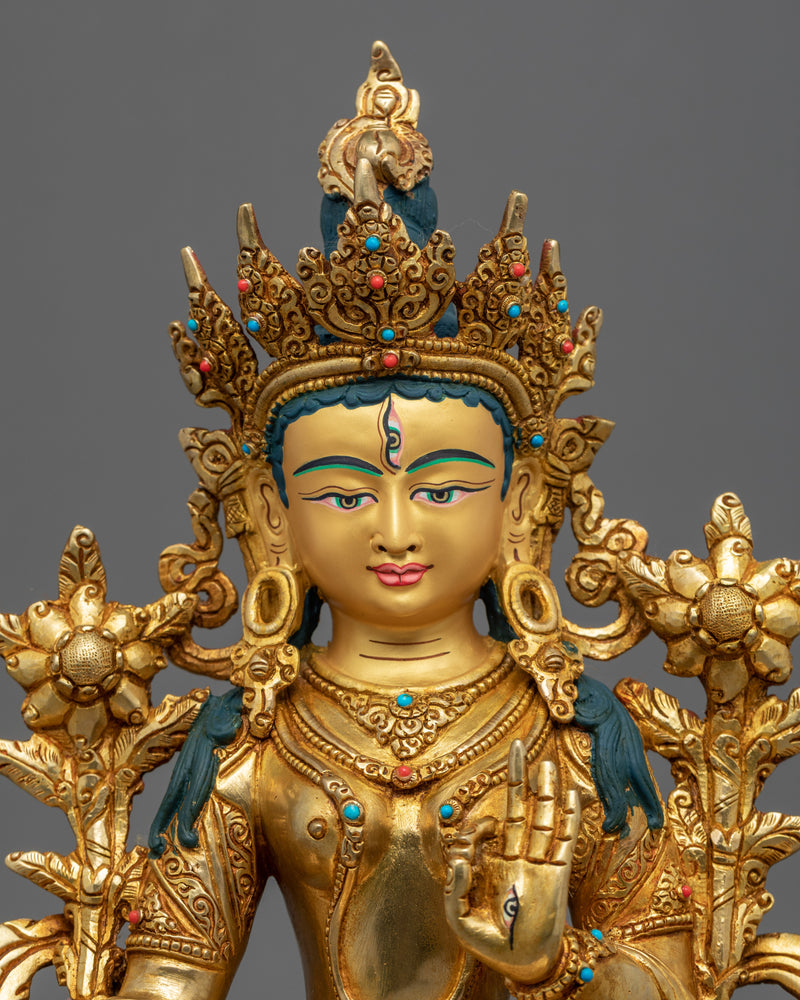 White Tara Indoor Sculpture | The Seven Eyed Deity