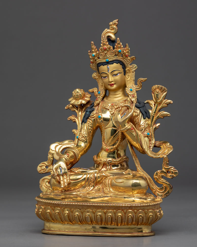 White Tara Female Buddha Statue | Handcrafted Long-Life Deity