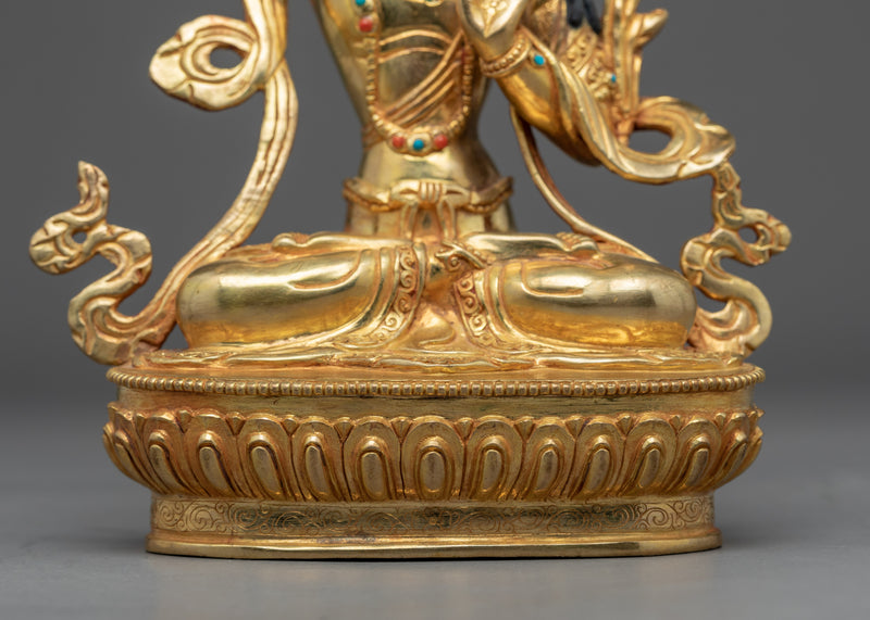 Peaceful Manjushri Statue | Handcrafted Wisdom Deity