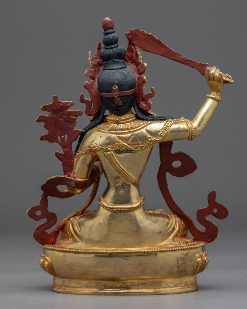 Peaceful Manjushri Statue | Handcrafted Wisdom Deity