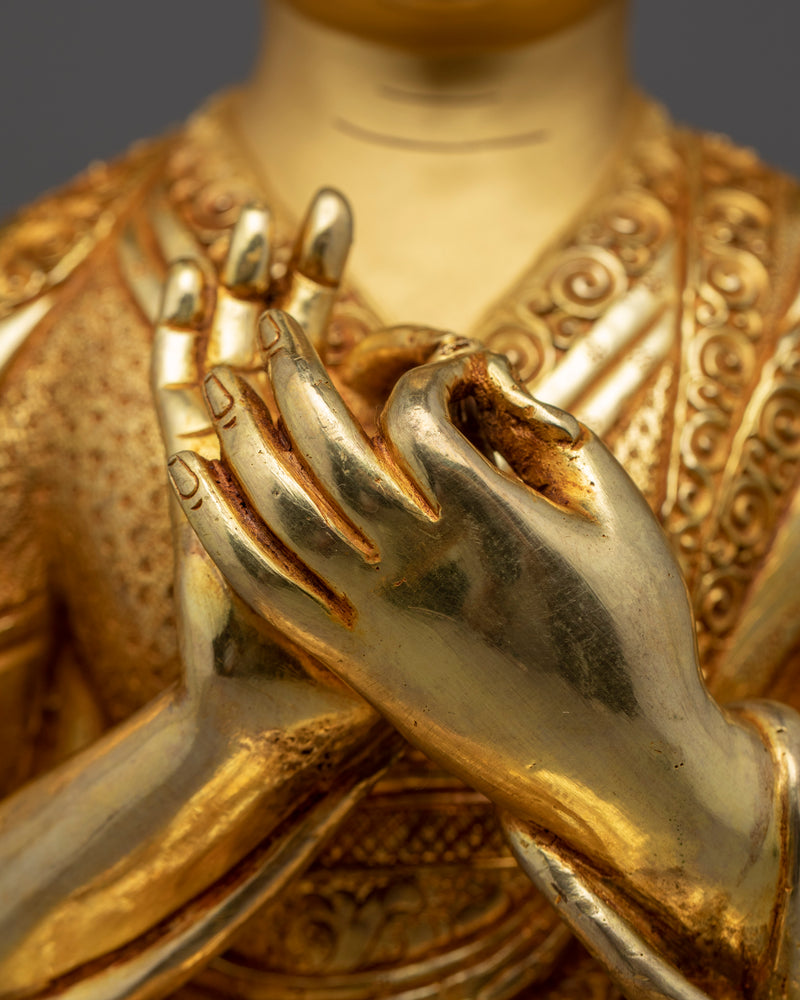 Je Tsongkhapa Sculpture Set | Gyaltsab Je | Khedrup Je