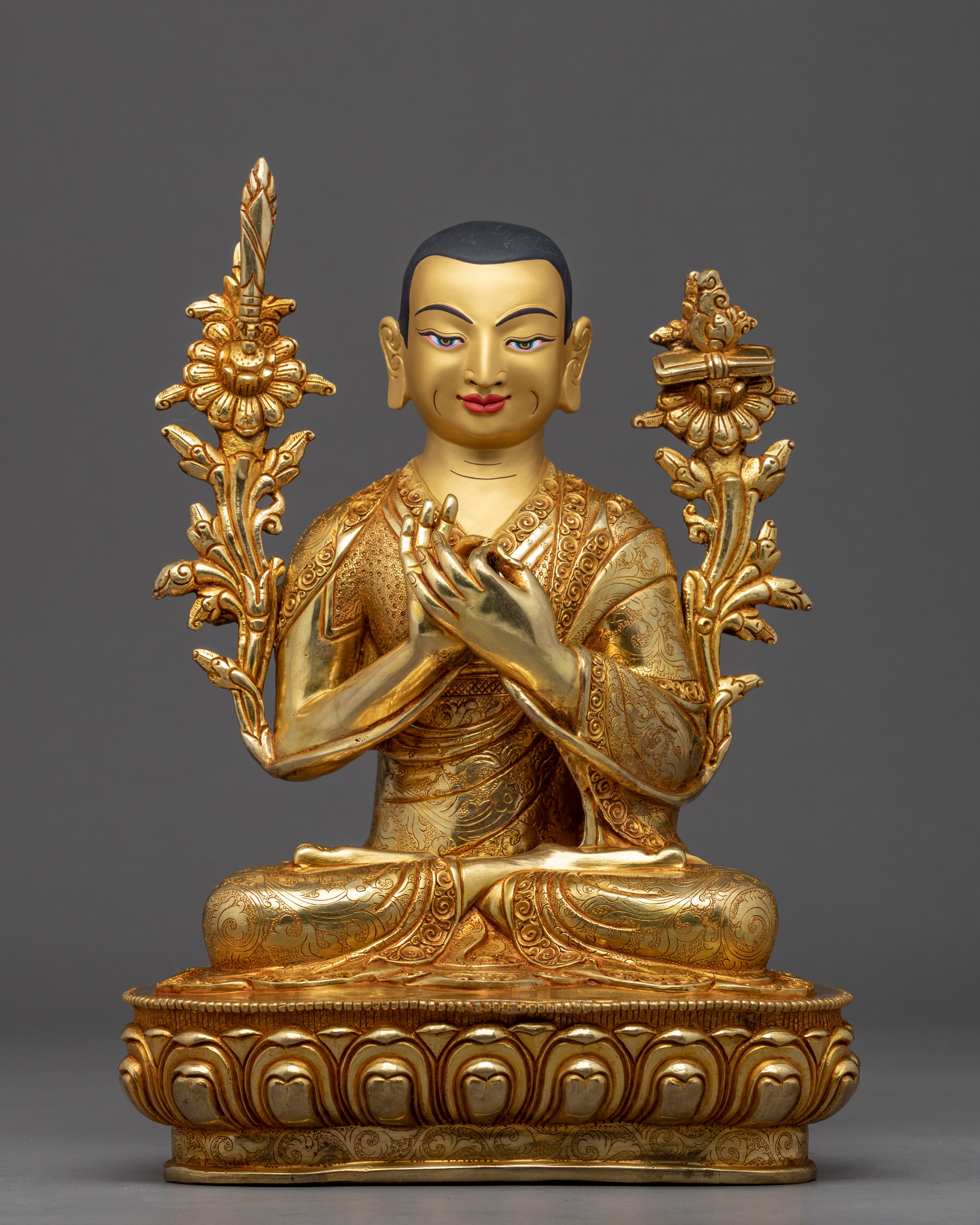 Je Tsongkhapa Sculpture Set | Gyaltsab Je | Khedrup Je