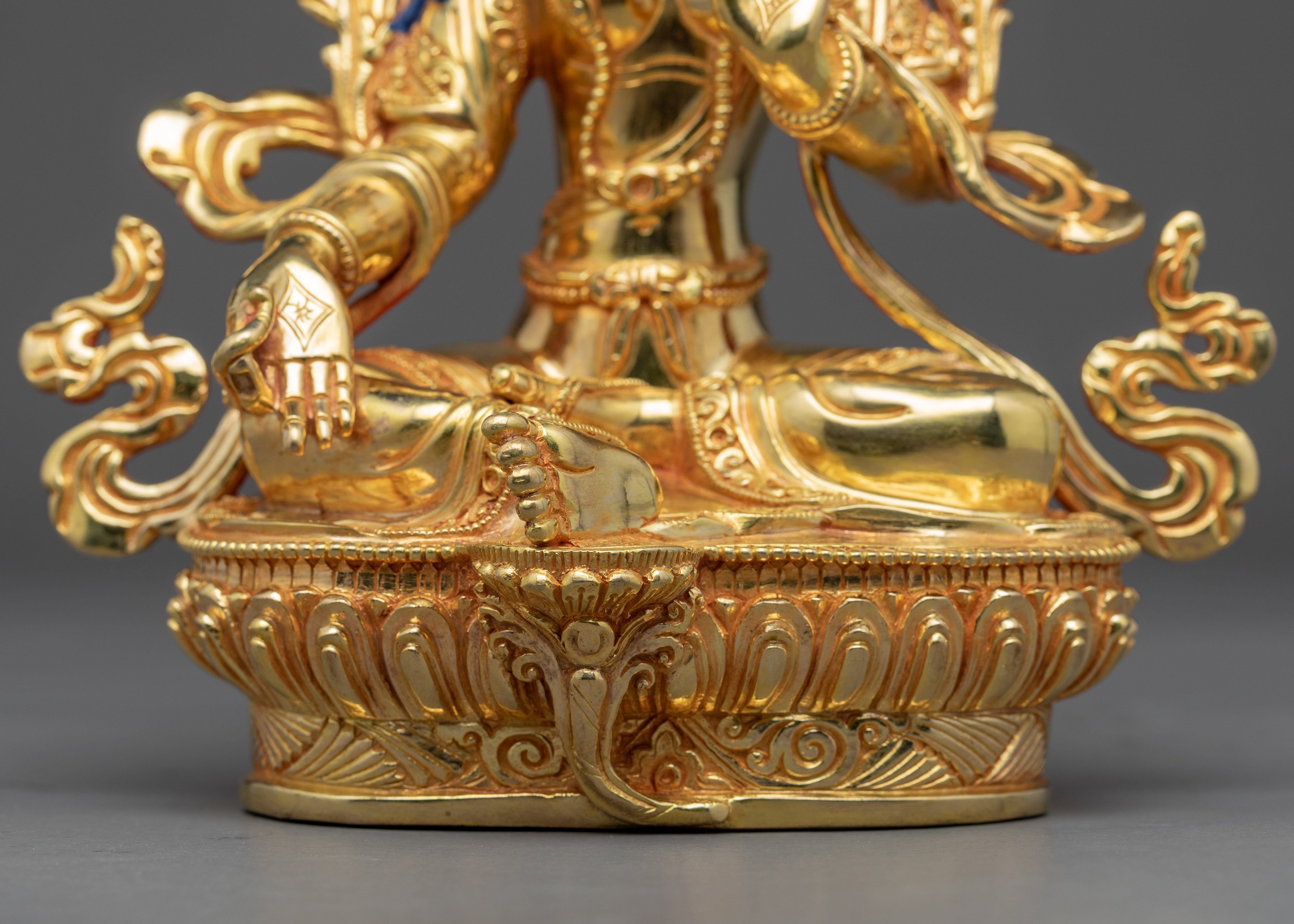 Female Buddha Green Tara Sculpture | Female Buddha Art