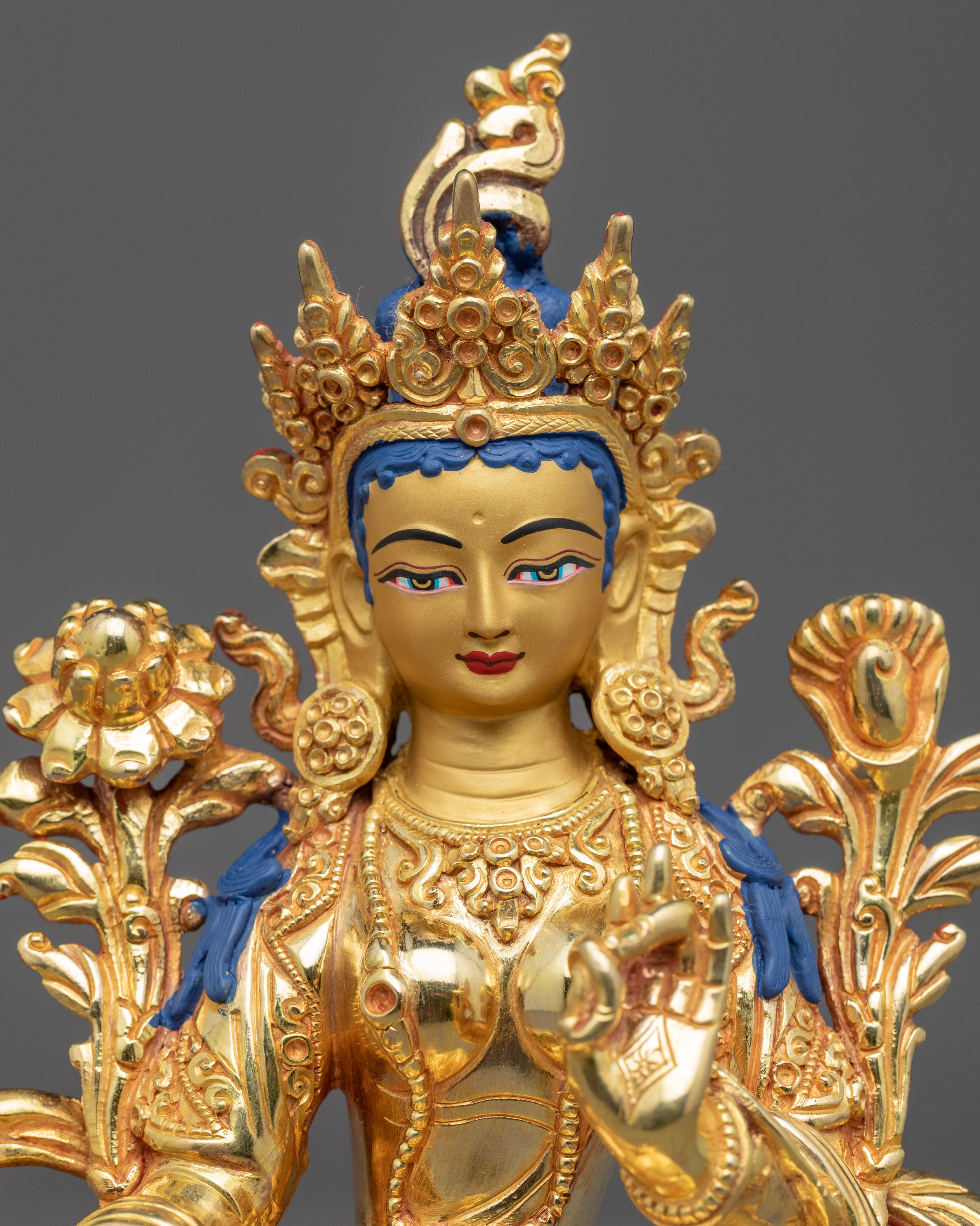 Female Buddha Green Tara Sculpture | Female Buddha Art