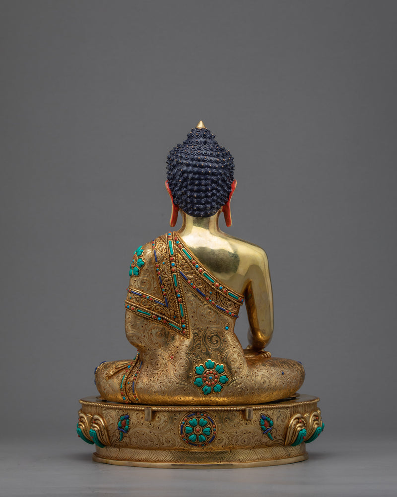 Tibet Buddha Statue | 24K Gold Hand Carved Artwork