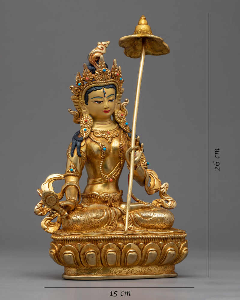 Sitatapatra Sadhana Statue | Traditional Tibetan Art Of Dukar