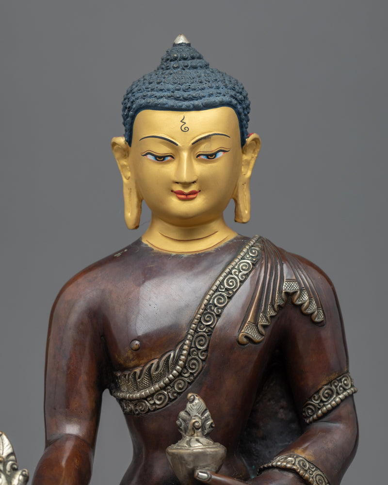 Medicine Buddha Bhaishajyaguru Statue | Traditional Buddhist Art