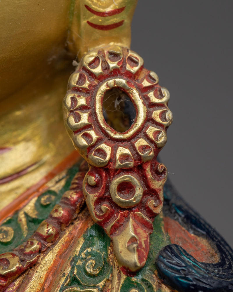 Guru Rinpoche Lotus Born Master Sculpture | Traditional Buddhist Art