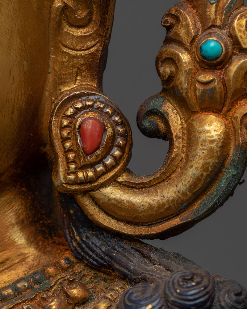 The Buddha Of Wisdom Sculpture | Traditionally Carved Tibetan Bodhisattva Art