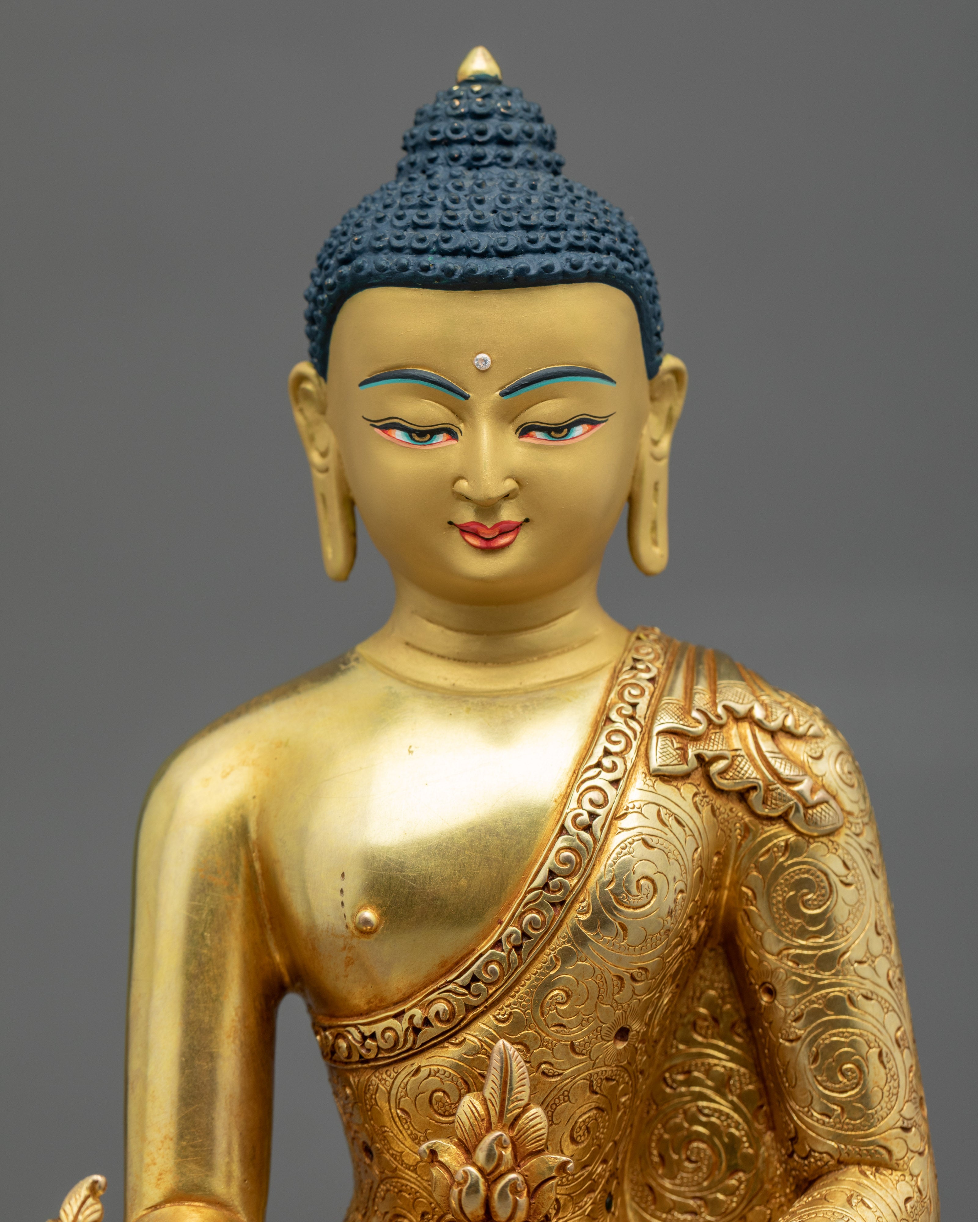 Medicine Buddha Sadhana Sculpture | Traditional Himalayan Art