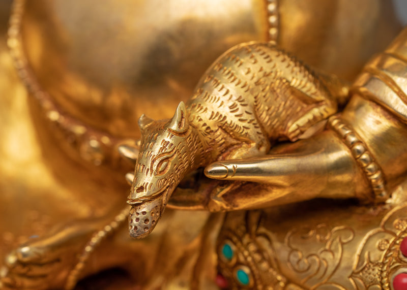 Deity Of Wealth And Prosperity Statue | Traditional Dzambhala Artwork