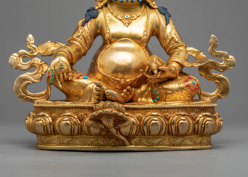 Deity Of Wealth And Prosperity Statue | Traditional Dzambhala Artwork
