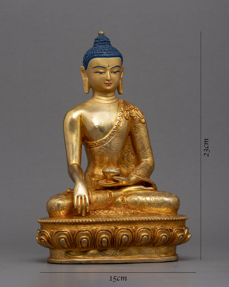 Siddhattha Gotama Statue | Gold Gilded Artcraft Of Shakyamuni Buddha