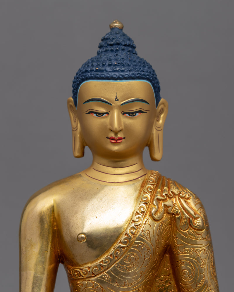 Siddhattha Gotama Statue | Gold Gilded Artcraft Of Shakyamuni Buddha