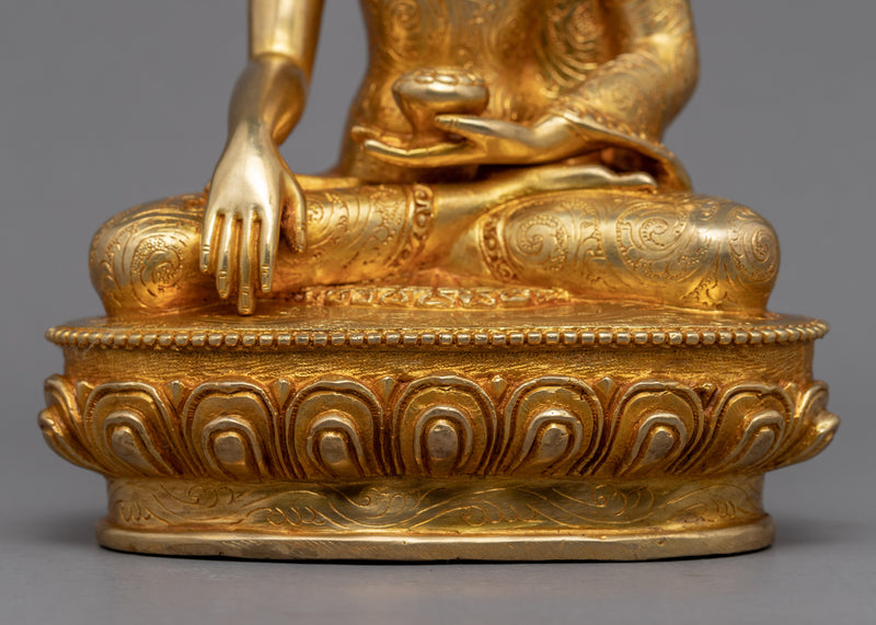 Siddhattha Gotama Statue | Gold Gilded Artcraft Of Shakyamuni Buddha