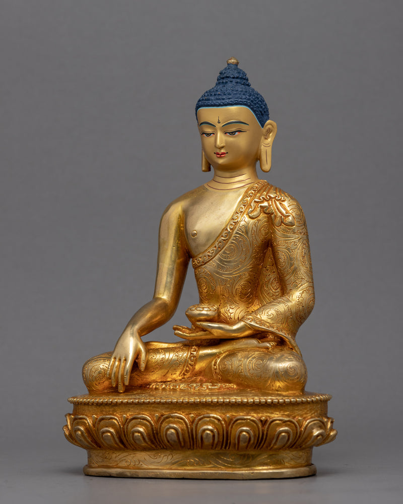 Siddhattha Gotama Statue | Gold Gilded Artcraft Of Shakyamuni Buddha