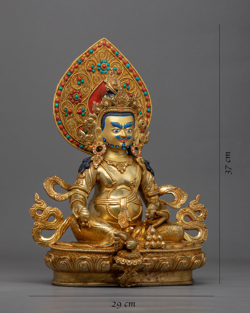 Jambhala Antique Statue | Tibetan Wealth Deity Hand Made Artwork