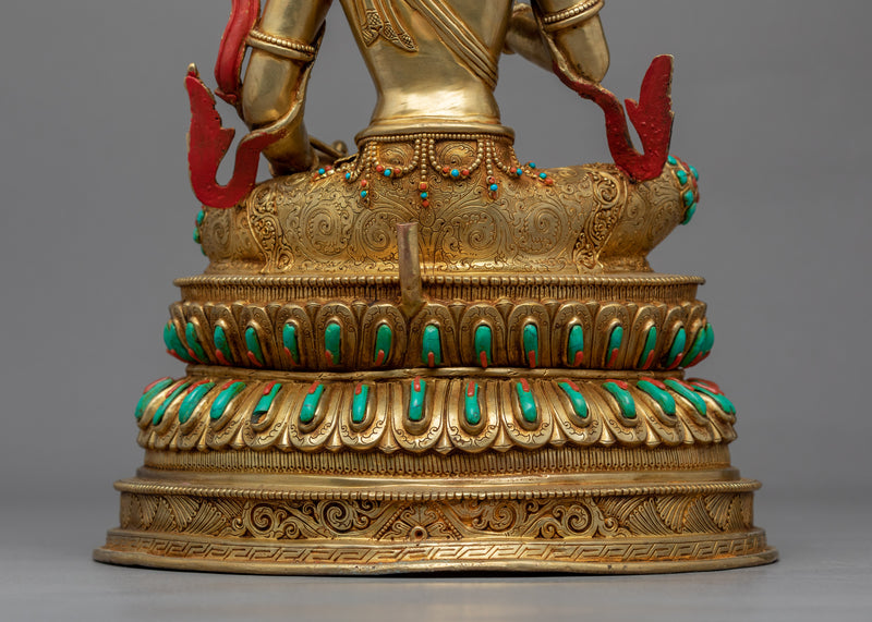 Buddha Of Wisdom Manjushri Statue | Himalayan Style Buddhist Art