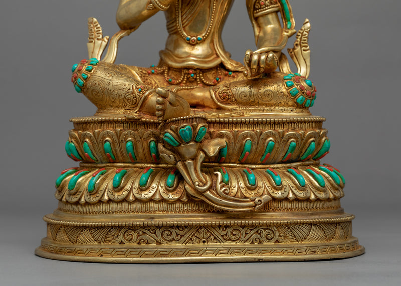 Buddha Of Wisdom Manjushri Statue | Himalayan Style Buddhist Art