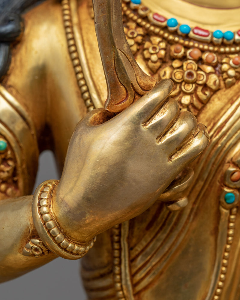 Buddha Of Wisdom Manjushri Statue | Himalayan Style Buddhist Art