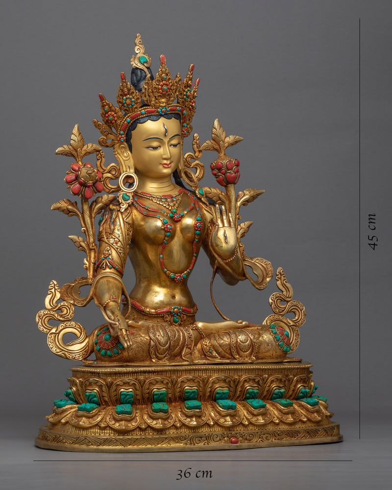 Tara The Female Buddha Statue | The Deity Of Long Life Sculpture