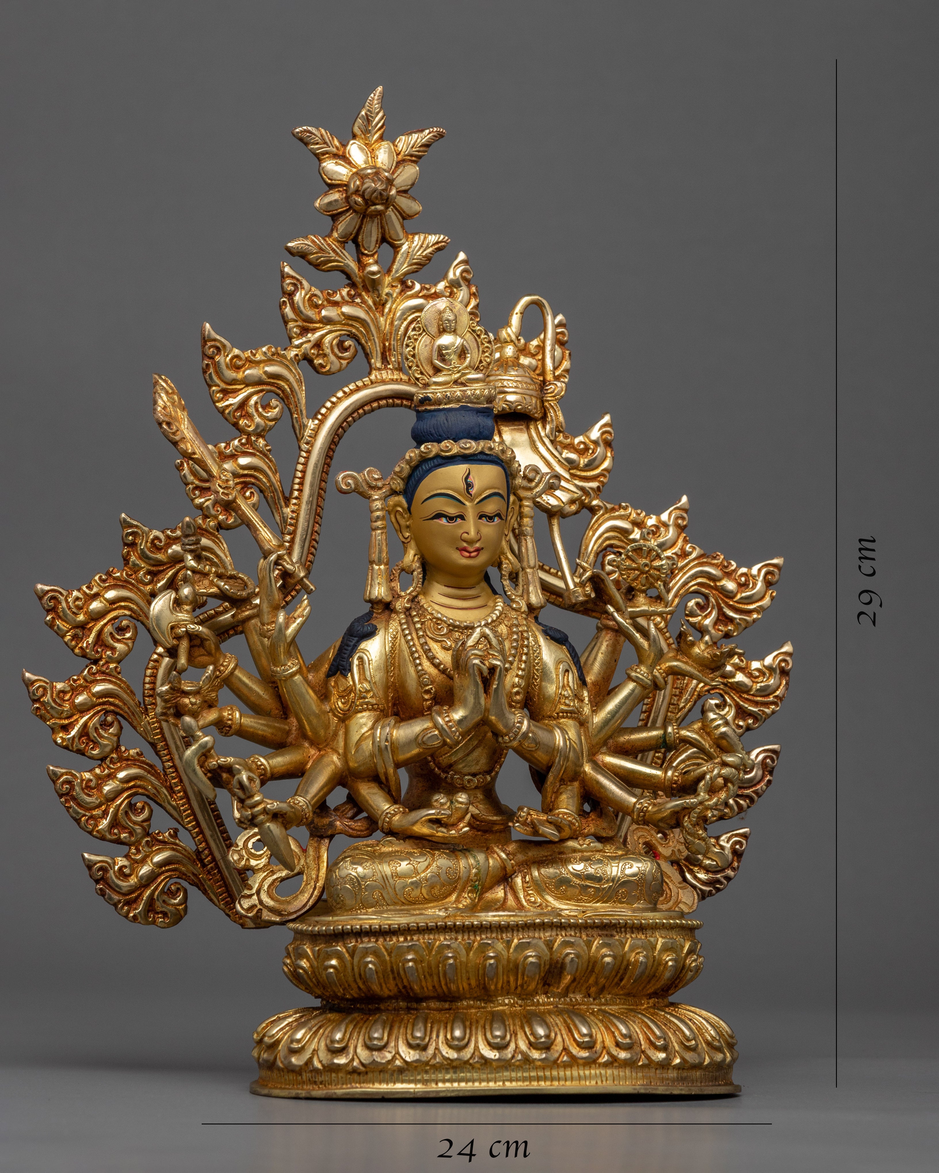 18 Arms Cundi Bodhisattva Statue | Traditional Buddhist Art
