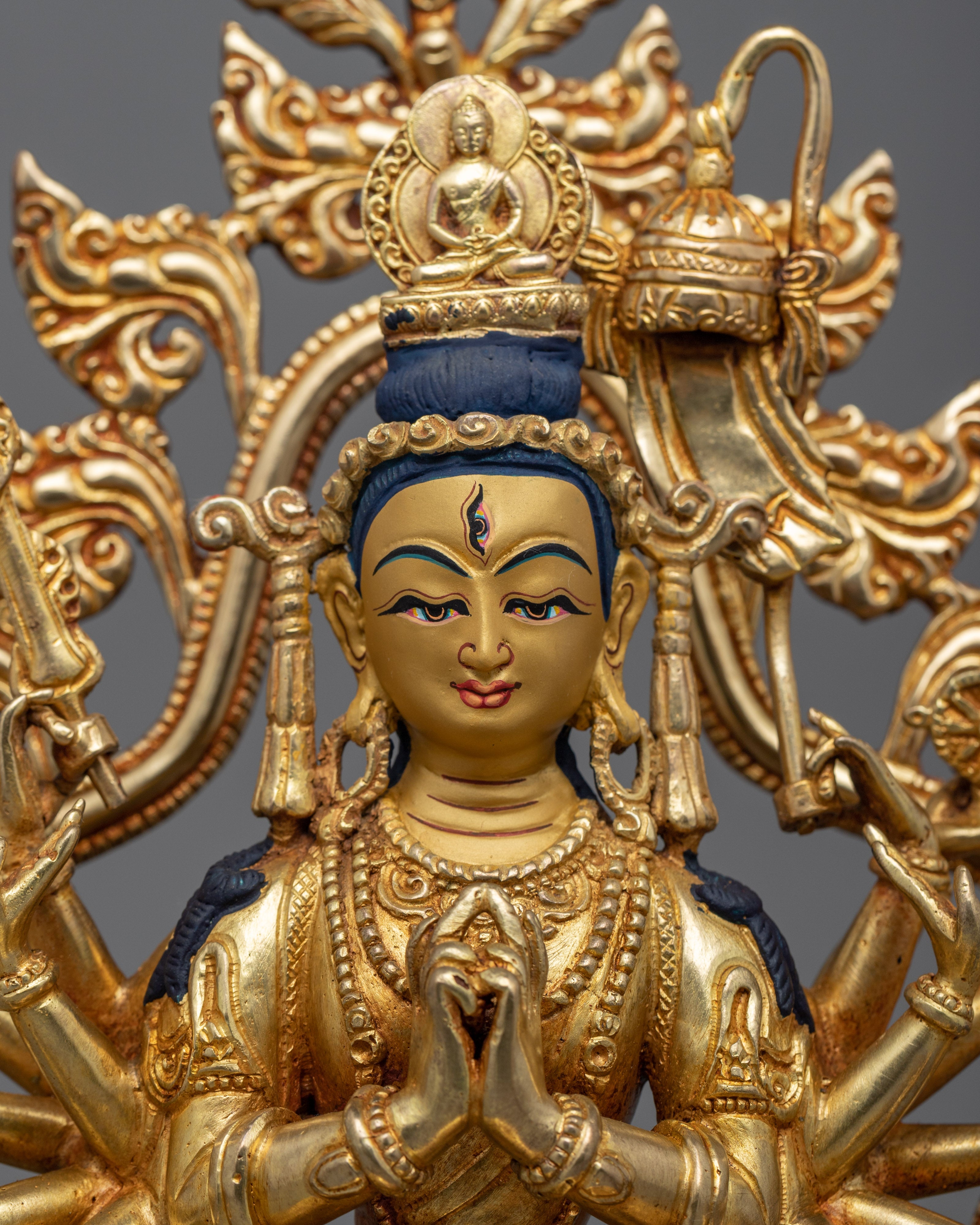 18 Arms Cundi Bodhisattva Statue | Traditional Buddhist Art