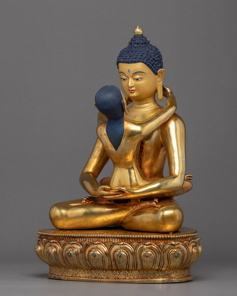 Samantabhadra With Consort Figurine | Harmonious Himalayan Art-Craft