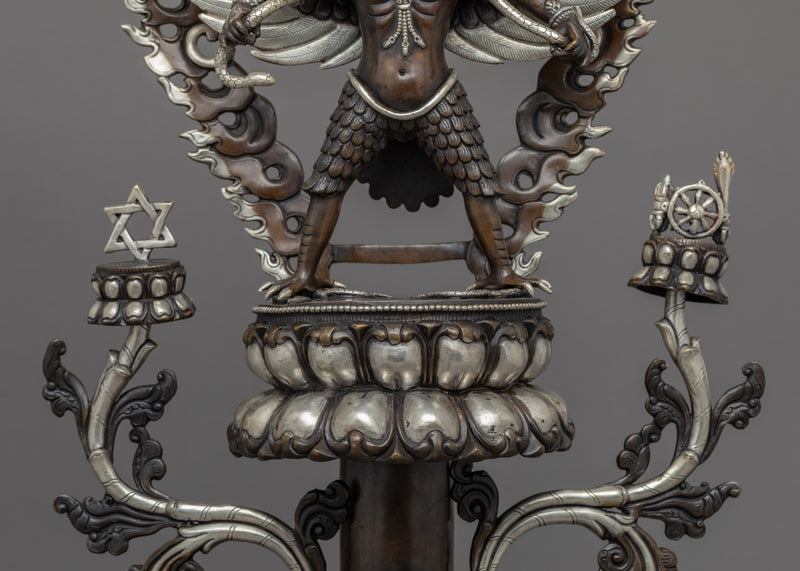 The Garuda Statue | Tibetan Art Plated with Silver