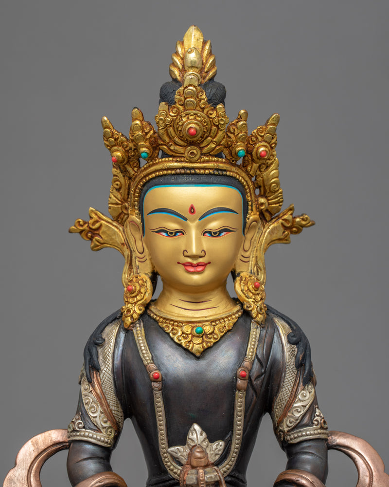 Amitayus Practice Statue | Buddhist Deity Of Longevity Art Craft