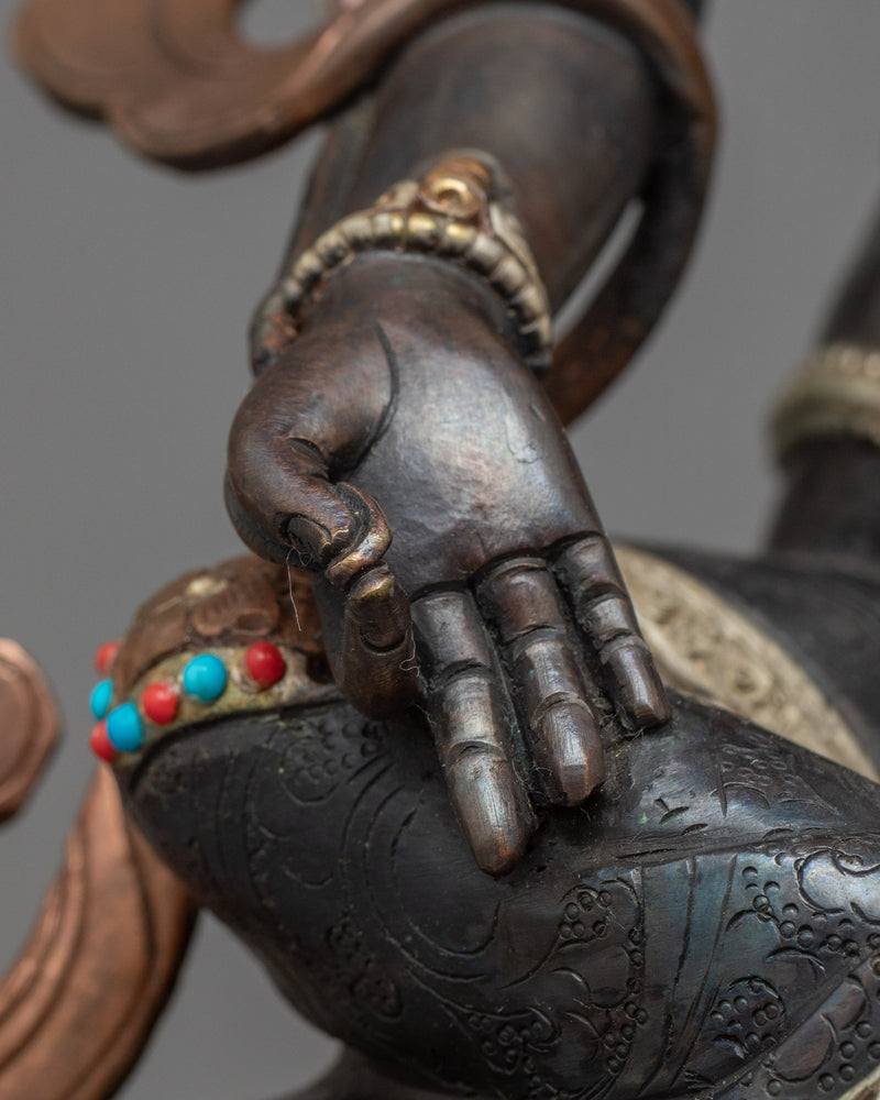 Green Tara Buddha Sculpture | Buddhist Deity Figurine For Ritual