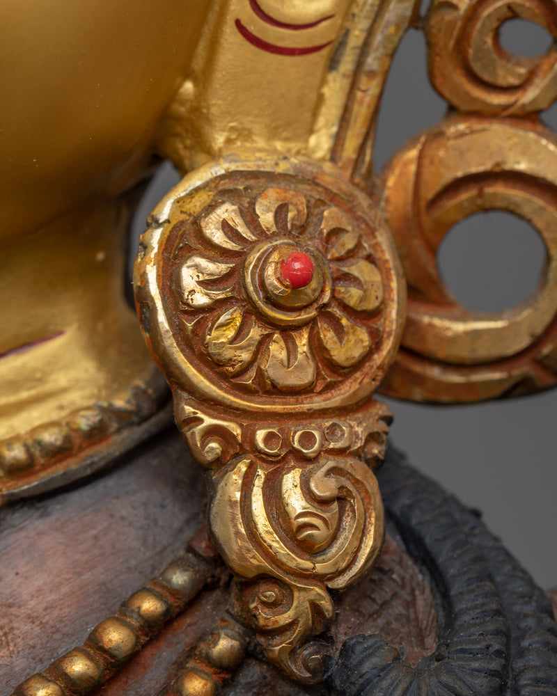 Manjushri God Of The Wisdom Statue | Tibetan Bodhisattva Sculpture For Mindfulness
