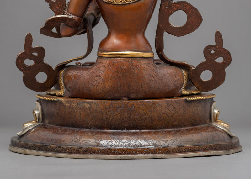 Manjushri God Of The Wisdom Statue | Tibetan Bodhisattva Sculpture For Mindfulness