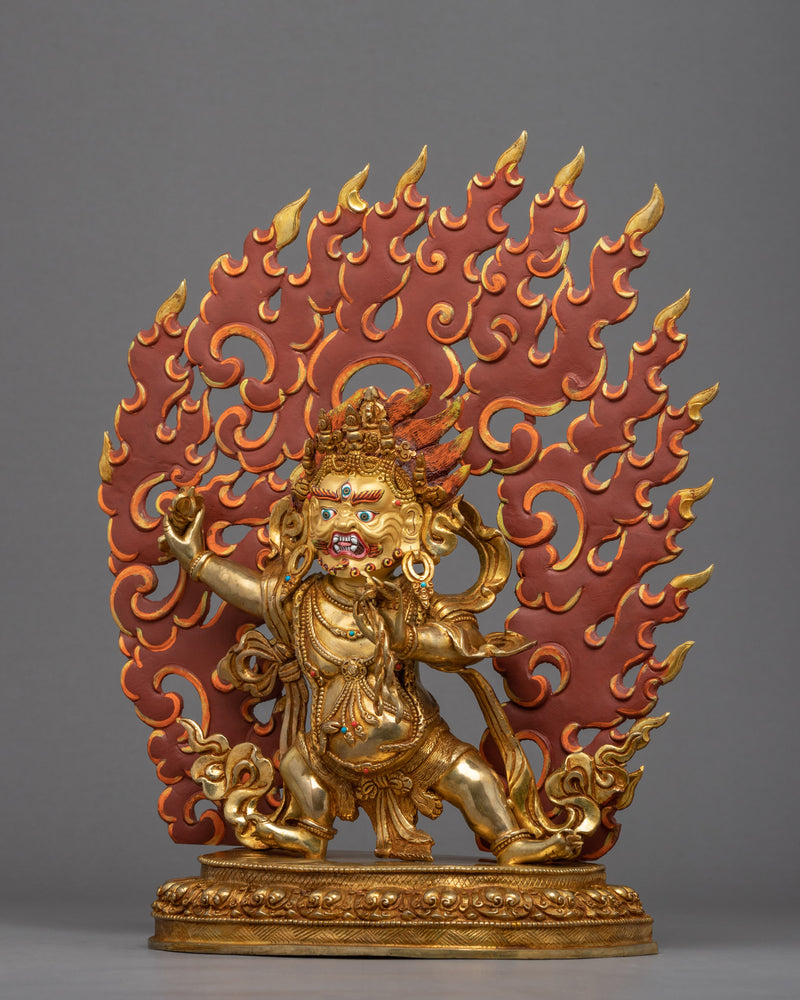 Mahachakra Vajrapani Sculpture | Hand-Carved Buddhist Deity Sculpture