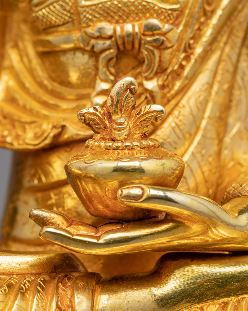 Medicine Buddha Puja Sculpture | Tibetan Healing Buddha Artwork