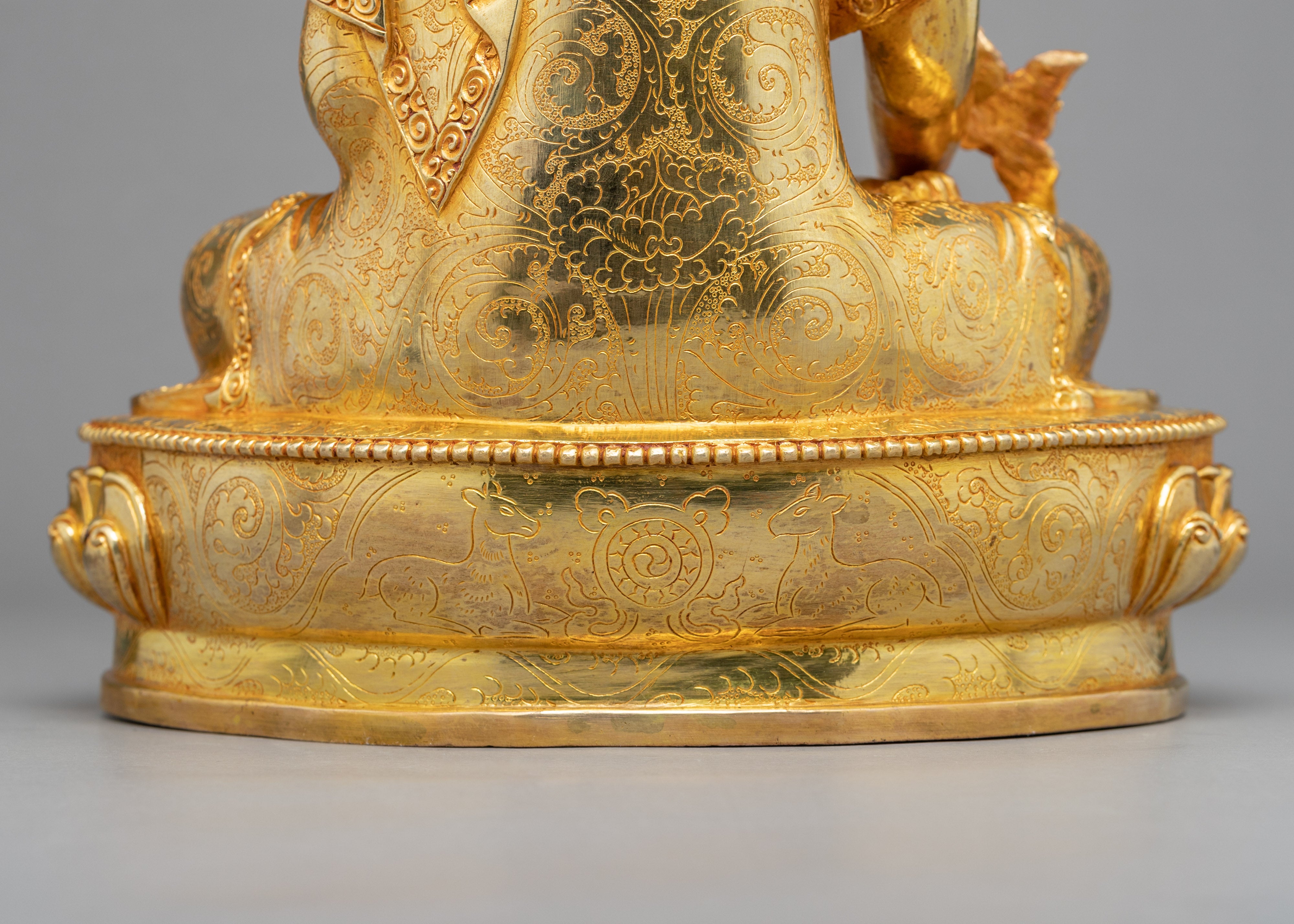 Medicine Buddha Puja Sculpture | Tibetan Healing Buddha Artwork