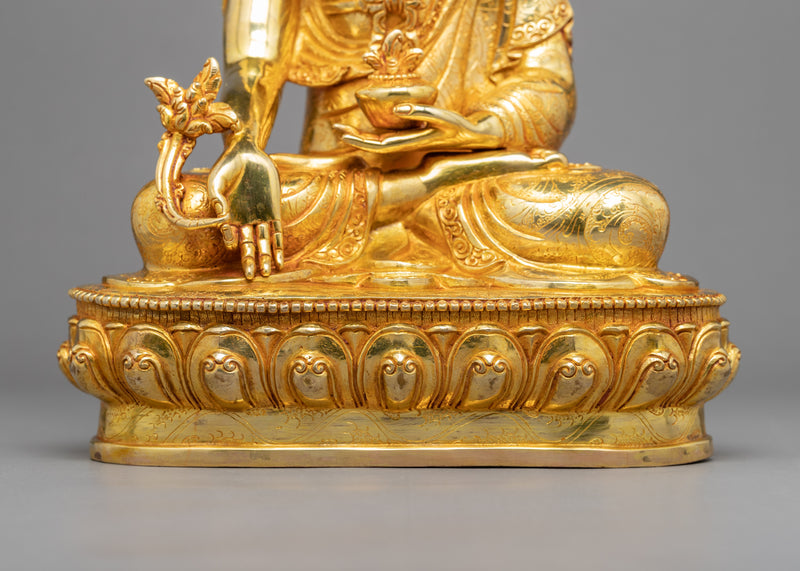 Medicine Buddha Puja Sculpture | Tibetan Healing Buddha Artwork