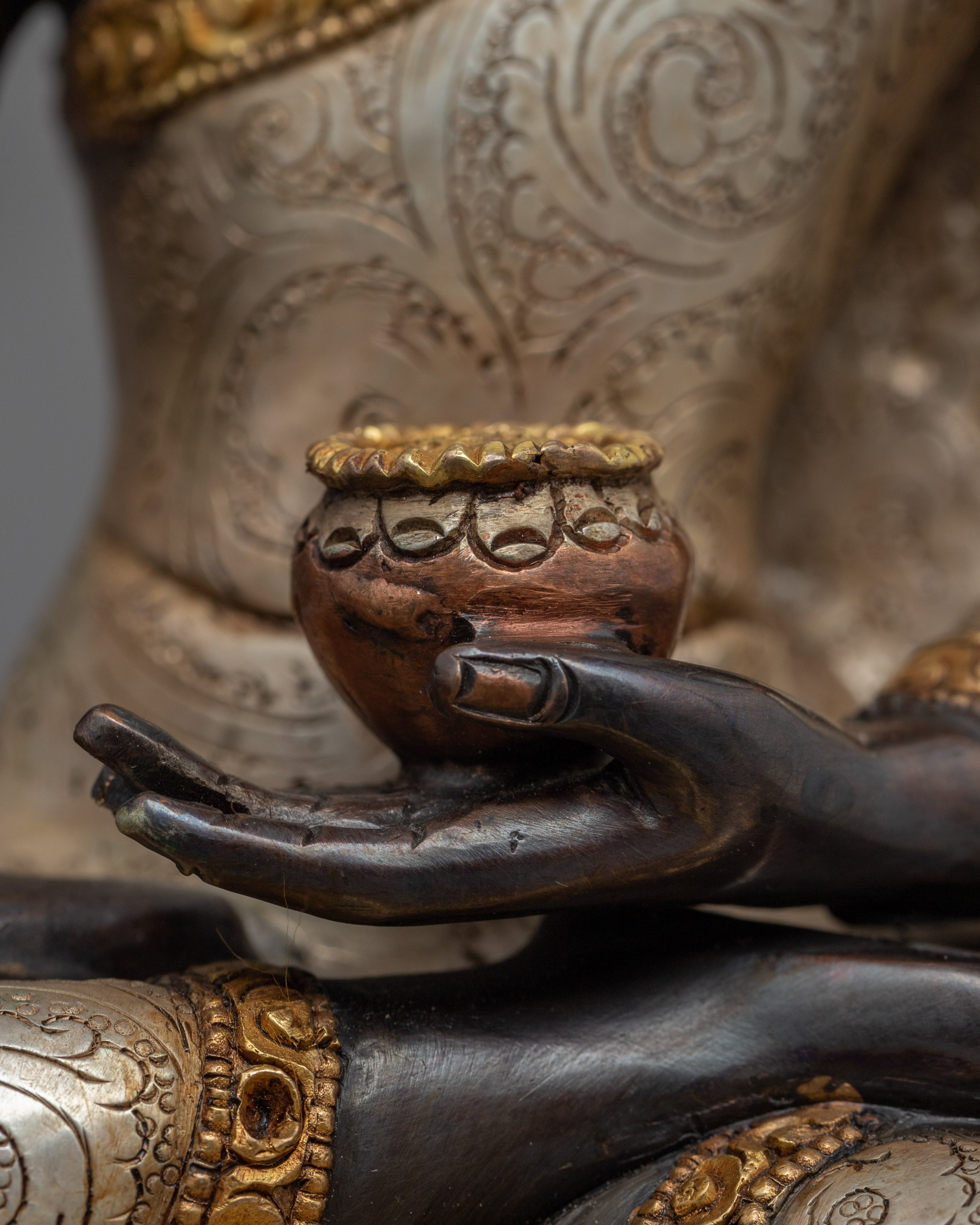 Shakyamuni Buddho Meditation Statue | Tibetan Buddha Hand Made Artwork
