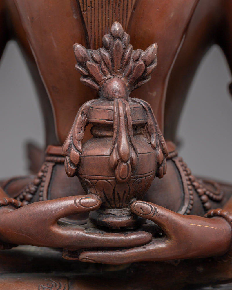 Amitayus Practice Sculpture | Buddha Amitayus With Consort Statue For Practice