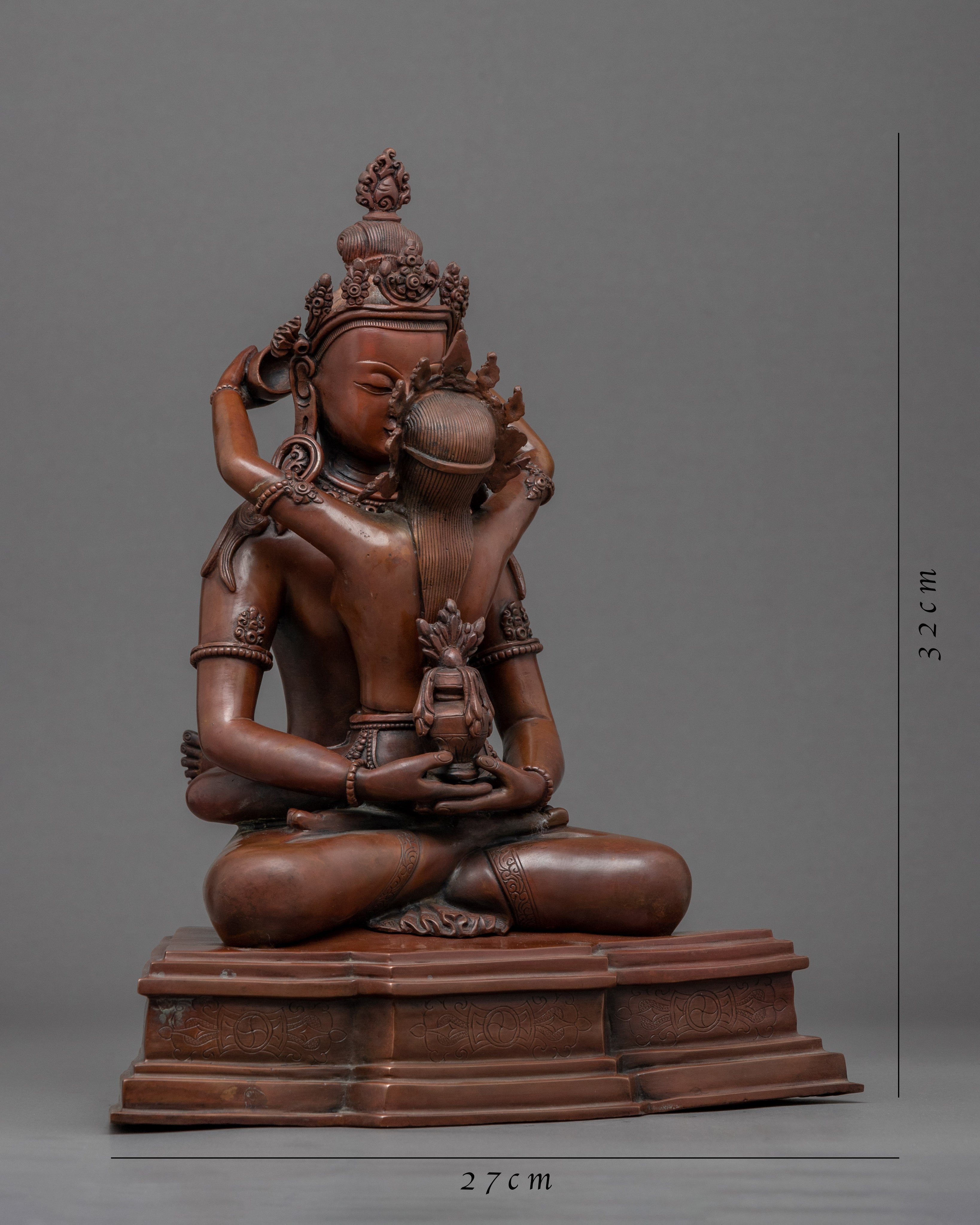Amitayus Practice Sculpture | Buddha Amitayus With Consort Statue For Practice
