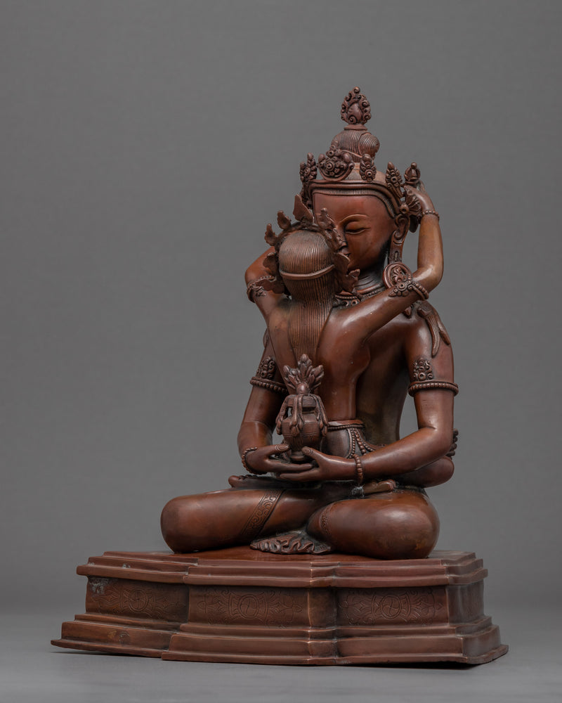 Amitayus Practice Sculpture | Buddha Amitayus With Consort Statue For Practice