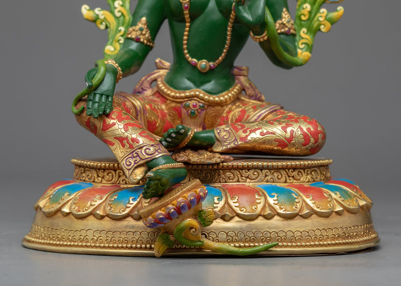 Green Tara Goddess Buddhism Statue | Mother Tara Figurine For Mindfulness
